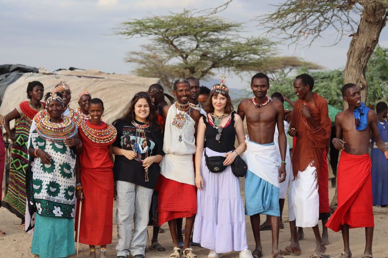 Volunteers with Maasai
