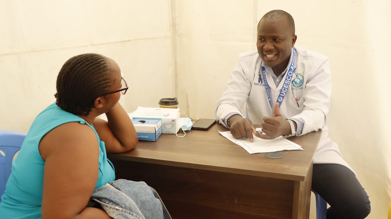 Male doctor in consultation