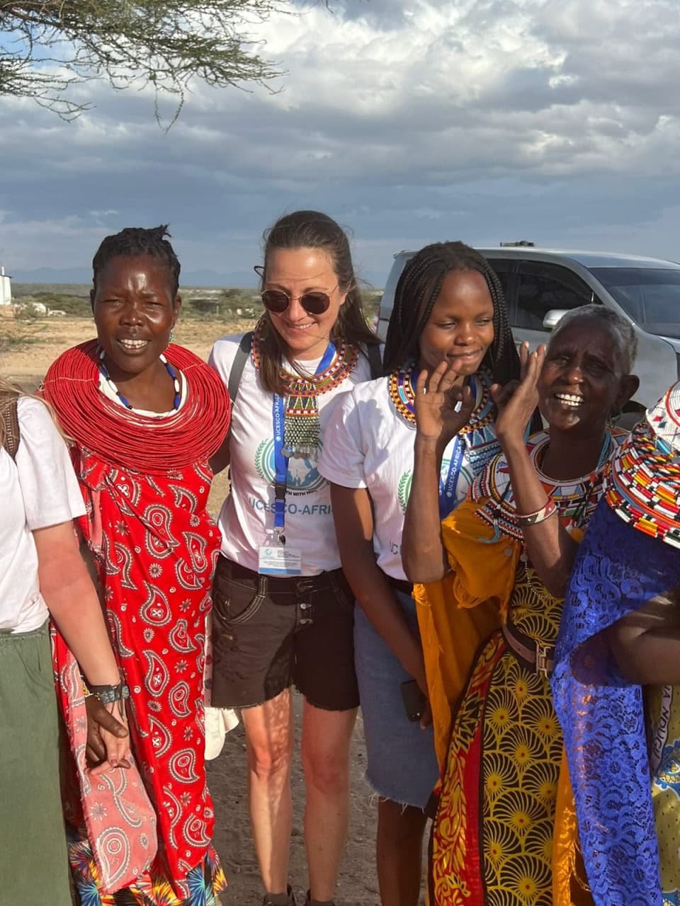 Staff with Maasai ladies