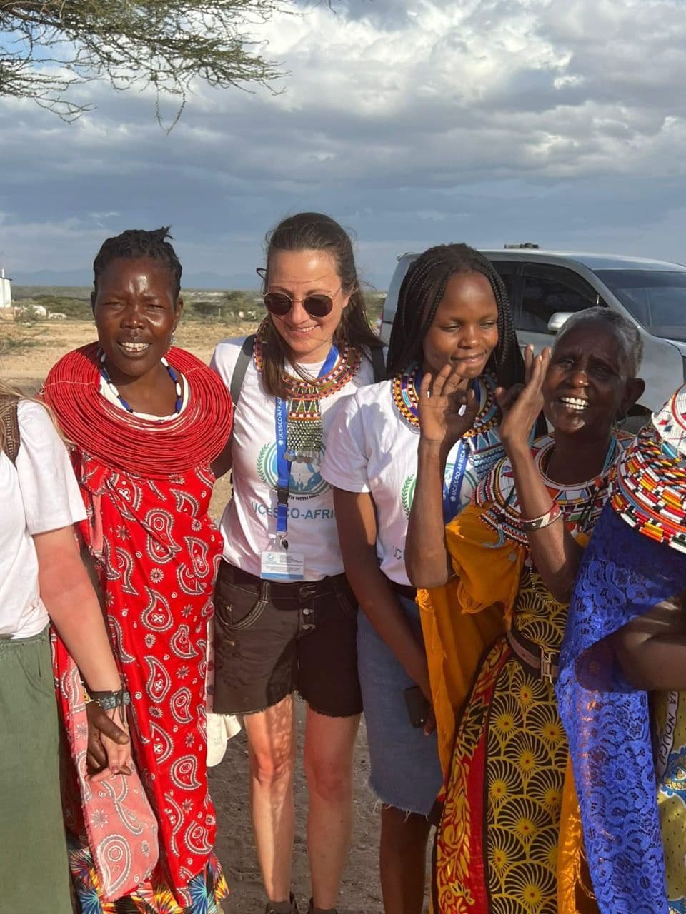 Staff with Maasai ladies