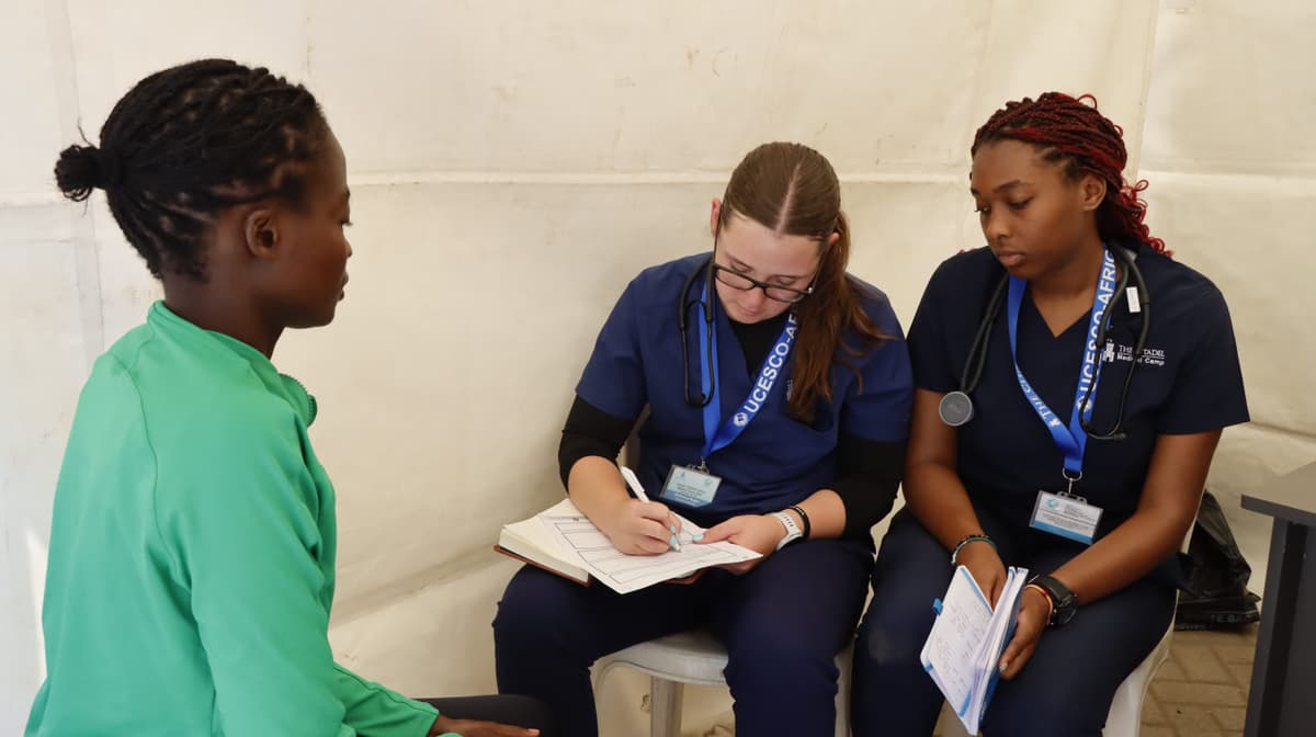 Doctor taking patient data